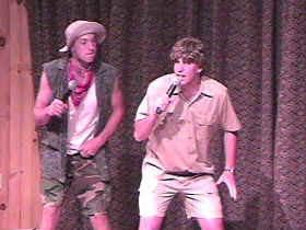 Entertainers:  Sam and Joe as the Crocidile Hunter